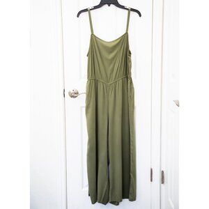 Gap Sleeveless Wide Leg Green Jumpsuit, size L